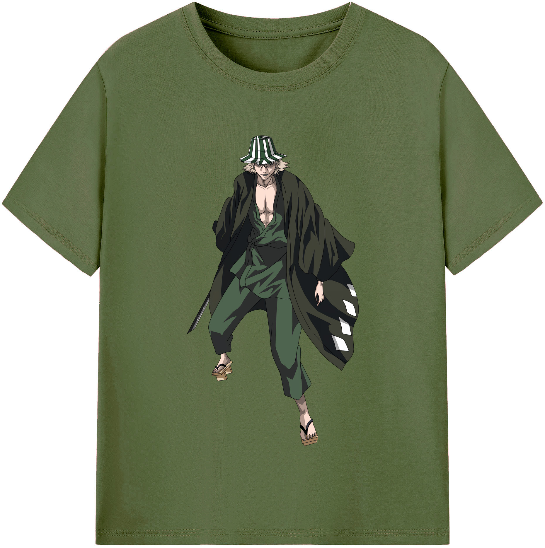（画像用） "ブリーチ 浦原 喜助（うらはら きすけ） BLEACH Urahara Kisuke " 綿100％半袖Tシャツ（フロントプリント）